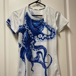 Blue Octo tech shirt